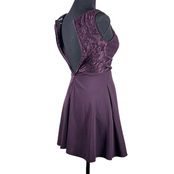 Speechless - Women's Dress - Purple / Maroon-ish Lace Formal Size 1 - Picture 5 of 10